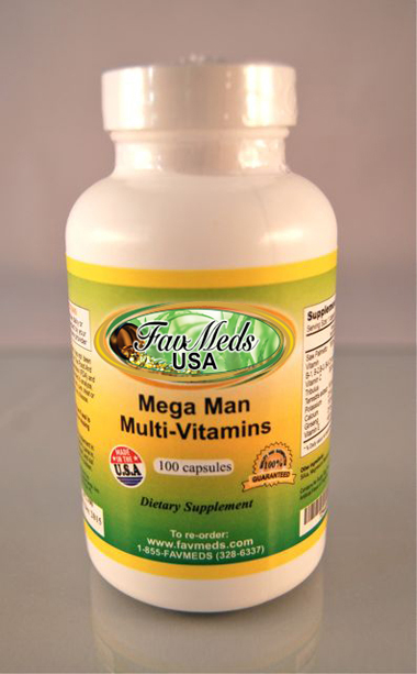 Mega Man multi-vitamins,Tribulus Terrestris ginseng - 100 capsules ...