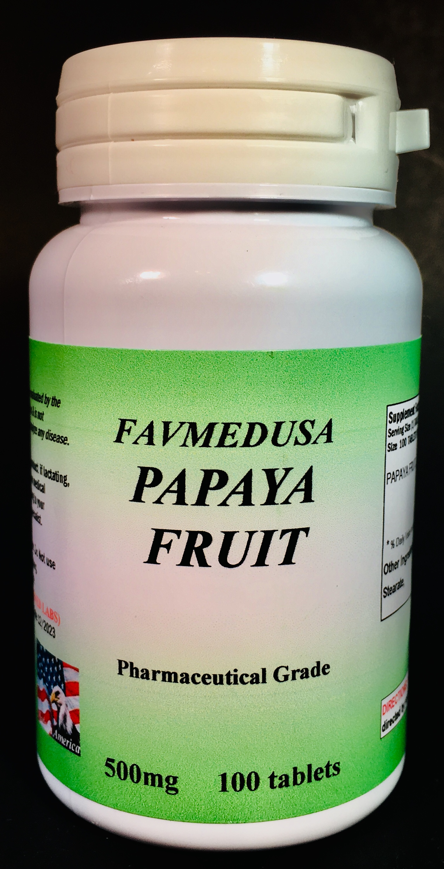 Papaya Fruit Extract 500mg, digestion, inflammation - 100 tablets ...