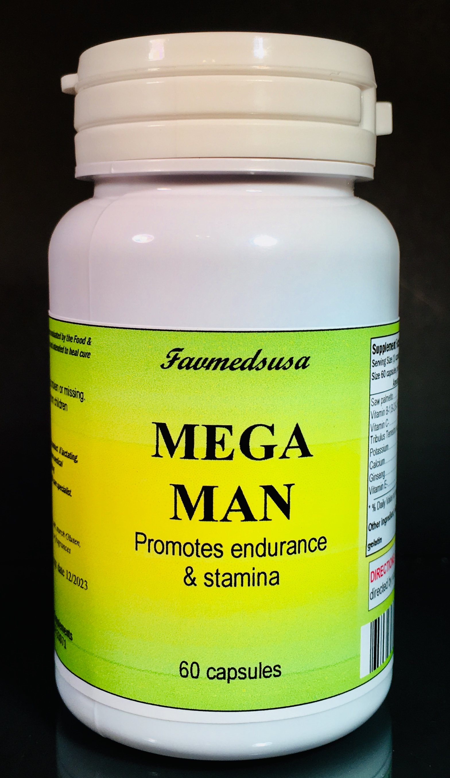 Mega Man multi-vitamins,Tribulus Terrestris ginseng - 60 capsules ...