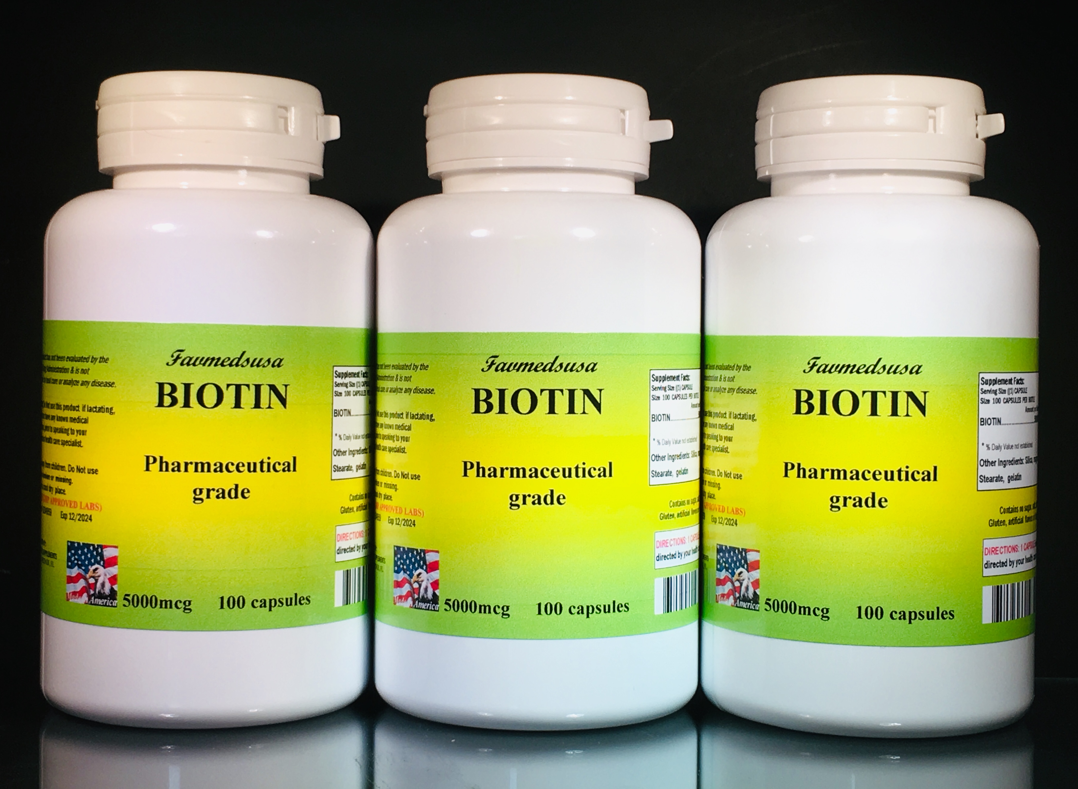 Biotin 5000 mcg, hair growth, antioxidant â€" 100 capsules ...