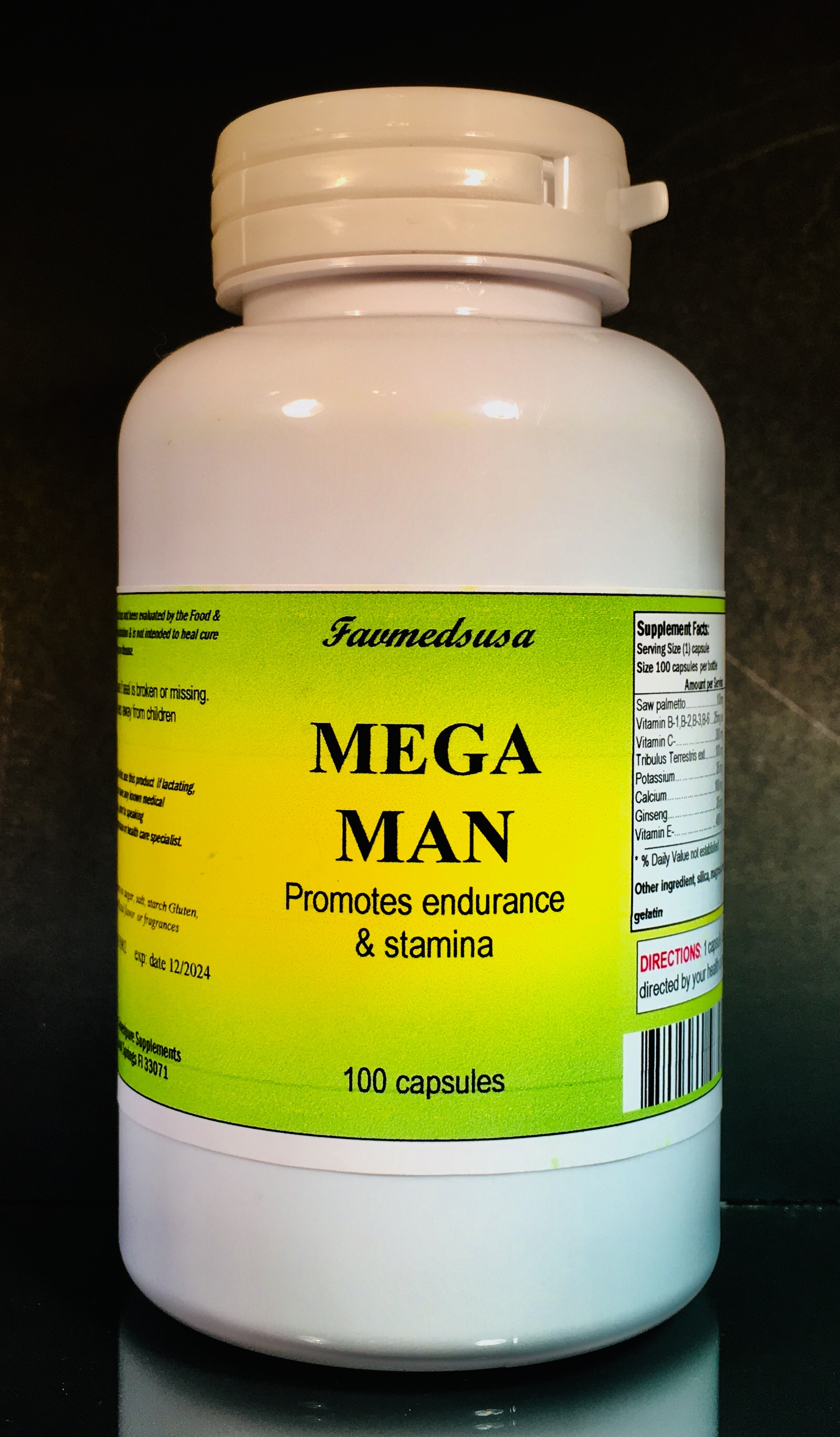 Mega Man multi-vitamins,Tribulus Terrestris ginseng - 100 capsules ...